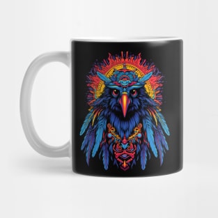 Psychedelic DMT Art Crow Portrait Mug